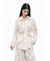 Nocturne Women's Belted Embroidered Jacket