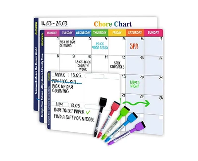 Quokka Magnetic Chore Chart for Adults and Multiple Kids - Routine Chart Board for Family Calendar - Weekly Tasks
