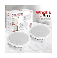 Pyle PWRC62 6.5" Weather Proof 2-Way In-Ceiling/In-Wall Stereo Speaker - 300W, Single Speaker