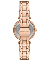 Michael Kors Women's Laney Three-Hand Rose Gold-Tone Stainless Steel Watch, 30mm