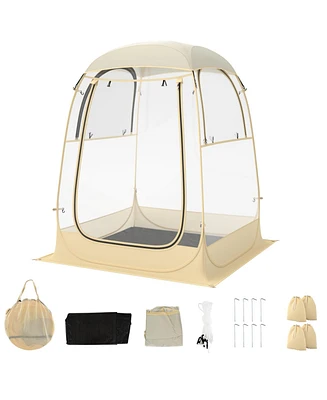 Instant Pop up Sports Tent with Carrying Bag and Floor Mat for 1-2/5-6 People