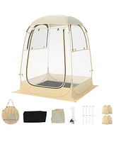 Instant Pop up Sports Tent with Carrying Bag and Floor Mat for 1-2/5-6 People