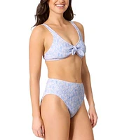 Salt Cove Juniors Smocked High Waist Swim Bottoms Macys Salt Tie Front Bikini Top Exclusively At Macys