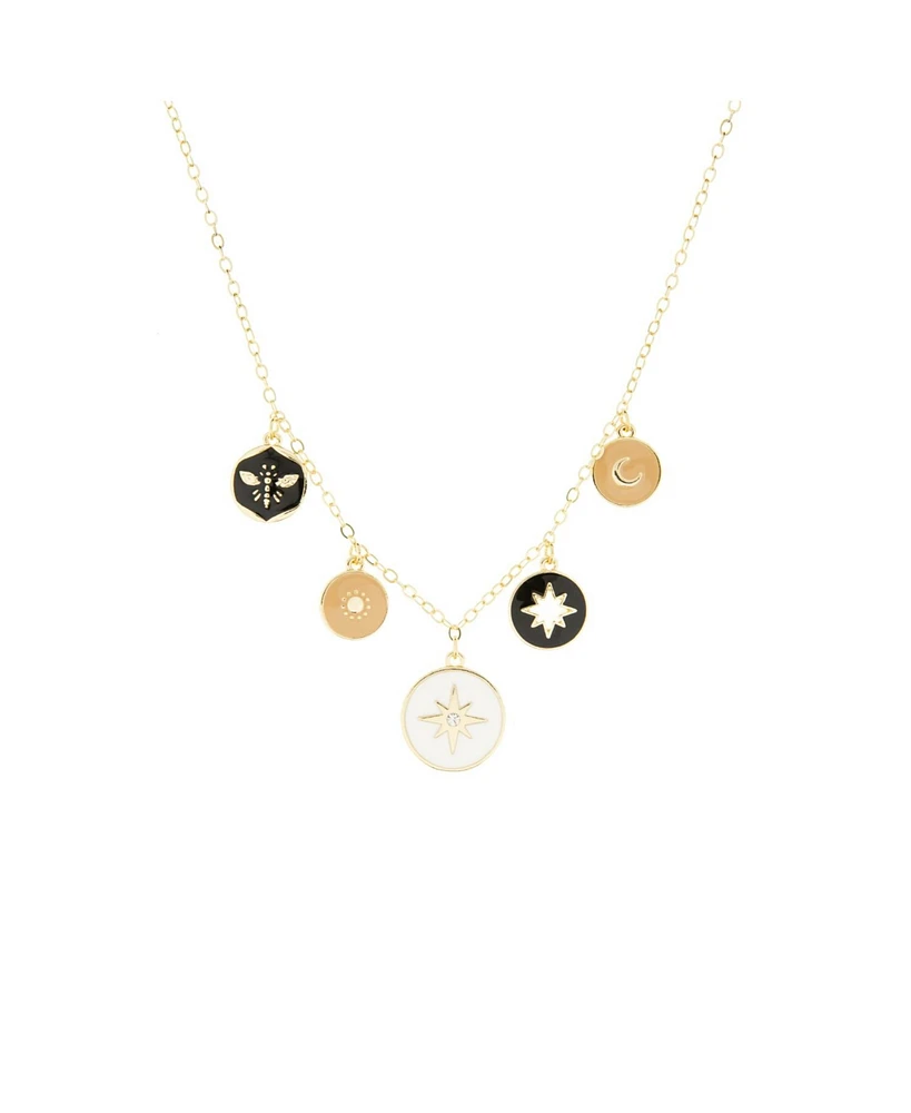 15" Necklace with Multi Enamel Charms