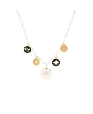 15" Necklace with Multi Enamel Charms