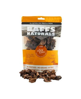 Baffs Naturals All-Natural Premium Lamb Lung Cubes – 7oz Bag