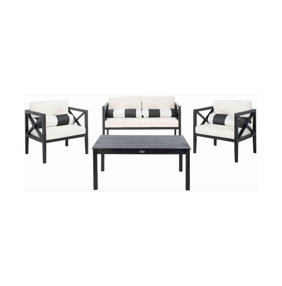 Nunzio 4 Pc Outdoor Set With Accent Pillows