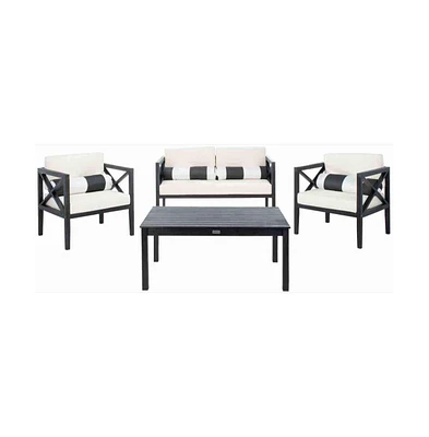 Nunzio 4 Pc Outdoor Set With Accent Pillows