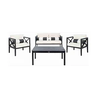 Nunzio 4 Pc Outdoor Set With Accent Pillows