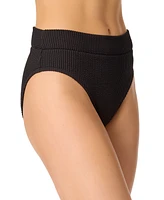 Salt + Cove Juniors' Ribbed Banded High-Waisted Swim Bottoms