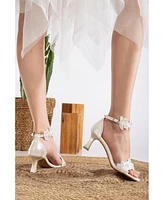Birdie Lace Kitten Heel Sandals