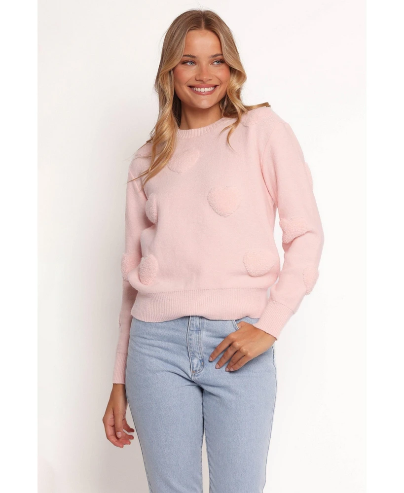 Petal and Pup Women's Orlenda Heart Knit Sweater