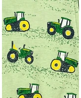 John Deere Baby Boys Ribbed Zip Up Sleep N' Play Coverall