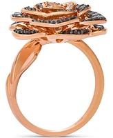 Le Vian Chocolate Ombre Diamond Rose Ring (1-1/2 ct. t.w.) in 14k Rose Gold