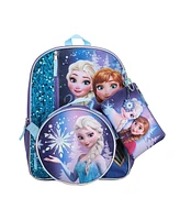 Disney's Frozen Elsa & Anna 16" 5-Piece Backpack & Lunchbox Set
