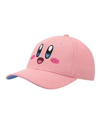 Kirby's Dream Land Boys Kirby Face Youth Pink Traditional Adjustable Hat