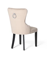 Velvet Upholstered Tufted Dining Chairs (Set of 6)