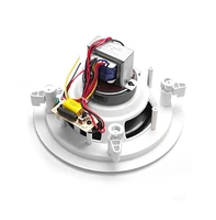Pyle PDIC60T 6.5" In-Wall/In-Ceiling 2-Way Stereo Speakers with 70V Transformer - Flush Mount, White, Pair