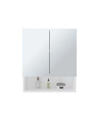 Colfax Medicine Cabinet, 2 Doors, 3 Shelves, 1 Mirror, White