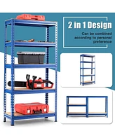 5-Tier Steel Shelving Unit Storage Shelves Heavy Duty Storage Rack-Blue
