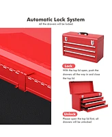 Portable Garage Mechanic Tool Cabinet Box with 3 Drawers
