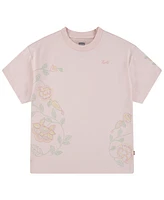 Levi's Big Girls Oversized Floral Embroidery T-Shirt