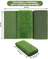 Wosofe Golf Mat Chipping Hitting 25" x16" 3in1 Foldable