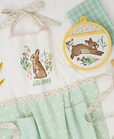 Design Imports Hello Spring Bunny Embellished Cotton Kitchen Gift, Set of 3