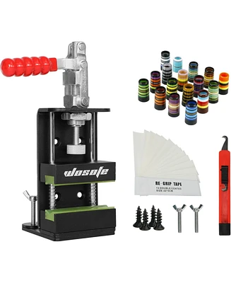 Wosofe Golf Club Regrip Vise Tool, Professional Golf Grip Kit With Hook Knife And Grip Tapes, 17 Iron Club Ferrules, Golf Club Regripping Kit, Quick S