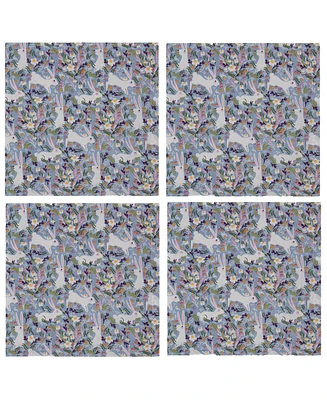 Design Imports Bunny Meadows Printed Cotton Napkins, Set of 4