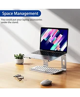 LS03 Aluminum Laptop Stand, Ergonomic Detachable Computer Stand, Riser Holder Notebook Stand Compatible with Air, Pro, Dell, Hp, Lenovo More 10-15.6"