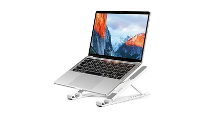 LS01 Pro Ergonomic Laptop Stand, Plastic Laptop Riser, Portable and Adjustable Notebook Computer Holder Compatible with 10-15.6" Laptops