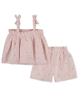 Levi's Toddler Girls 2-Piece Tie Tank Top and Shorts Set