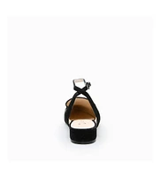 Alterre Women's Black Suede Marilyn Customizable Pointed Loafer Slides