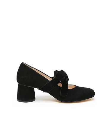 Alterre Women's Black Suede Marie Customizable Pumps