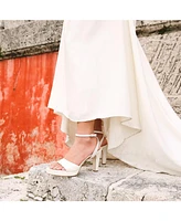 Alterre Women's White Marilyn Customizable Bridal Platforms