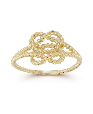 Rachel Zoe Fine Jewelry 14K Gold Twisty Double Knot Ring