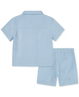 Hurley Toddler Boys Cotton Gauze Camp Shirt & Shorts, 2 Piece Set