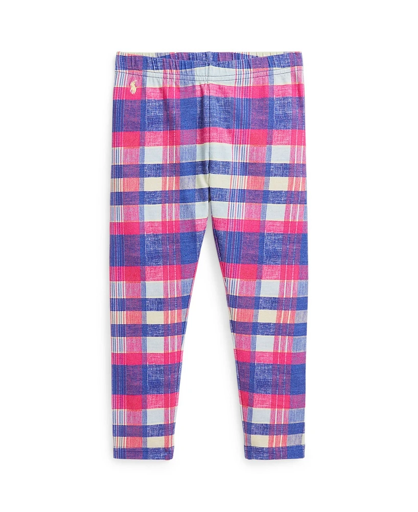 Polo Ralph Lauren Toddler and Little Girls Plaid Stretch Jersey Legging Pants