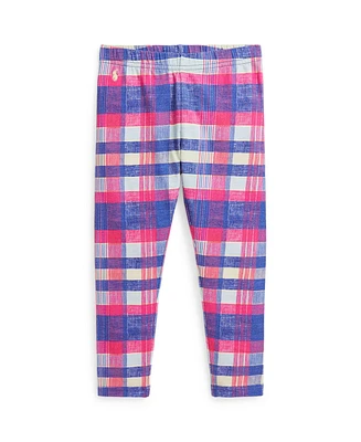Polo Ralph Lauren Toddler and Little Girls Plaid Stretch Jersey Legging Pants