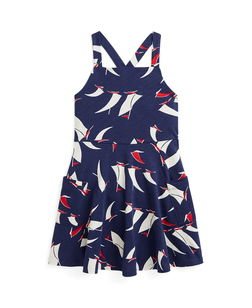 Polo Ralph Lauren Toddler and Little Girls Sailboat-Print Jersey Dress