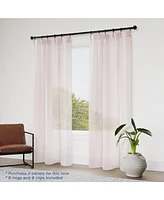 Awesome Home Madison Pinch Pleat Single Curtain Panel with Hooks and Rings