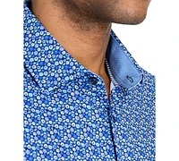 Men's Recycled Slim Fit Floral 4-Way Stretch Performance Dress Shirt