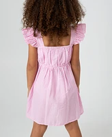 Rare Editions Toddler and Little Girls Strawberry Seersucker Dress