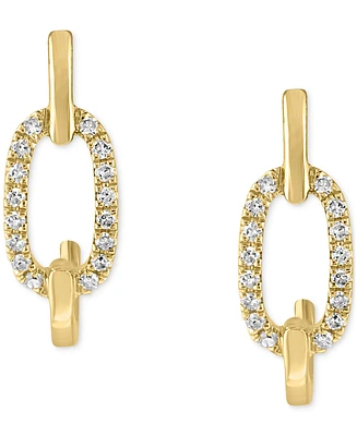 Lali Jewels Diamond Link Small Hoop Earrings (1/6 ct. t.w.) in 14k Gold