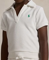 Polo Ralph Lauren Toddler and Little Girls 2-Piece Terry Shirt Short Set