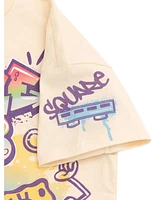 SpongeBob SquarePants Girls T-Shirt and French Terry Shorts Outfit Set