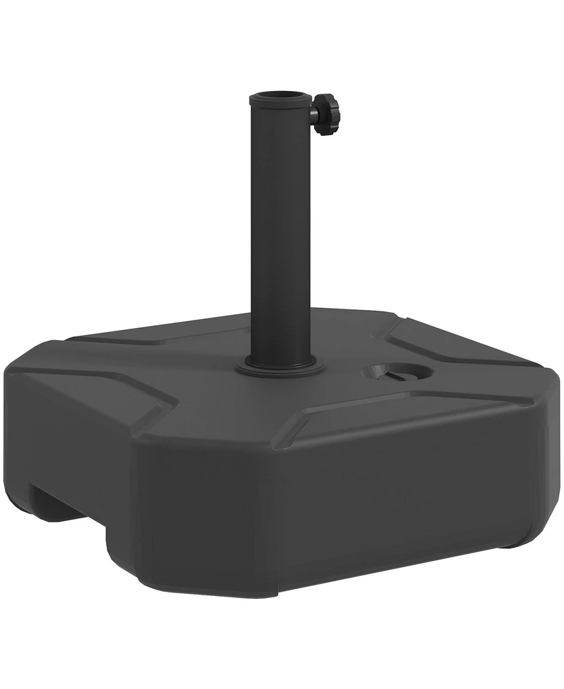 Outsunny Square Patio Umbrella Base Holder, Outdoor Sd,