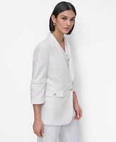 Dkny Women's Ruched-Sleeve Open-Front Blazer