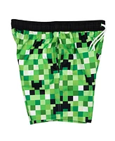 Minecraft Boys Creeper Swim Trunks Bathing Suit